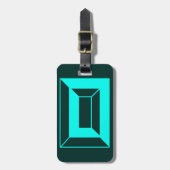 モノグラモダンムイニシャル文字O ラゲッジタグ (正面縦)