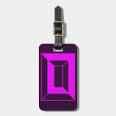 モノグラモダンムイニシャル文字O ラゲッジタグ (正面縦)