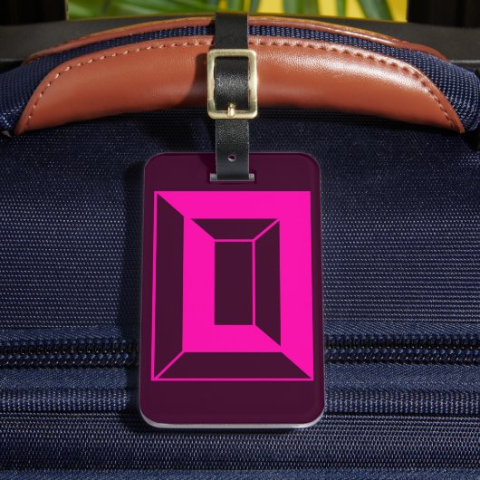 モノグラモダンムイニシャル文字O ラゲッジタグ (正面インサイチュ2)