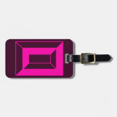 モノグラモダンムイニシャル文字O ラゲッジタグ (正面横)