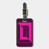 モノグラモダンムイニシャル文字O ラゲッジタグ (正面縦)