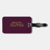 モノグラモダンムイニシャル文字O ラゲッジタグ (裏面横)