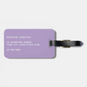 モノグラモダンムイニシャル薄紫 ラゲッジタグ (裏面横)