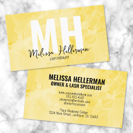 モノグラモダンムエレガントイエロー 名刺