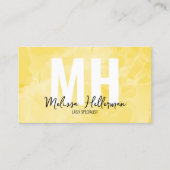 モノグラモダンムエレガントイエロー 名刺 (正面)