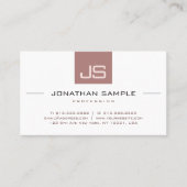 モノグラモダンムエレガントシンプルテンプレートミニマリスト 名刺 (正面)
