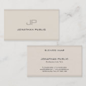 モノグラモダンムエレガントシンプルプロフェッショナルプレーン 名刺 (正面/裏面)