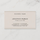 モノグラモダンムエレガントシンプルプロフェッショナルプレーン 名刺 (裏面)