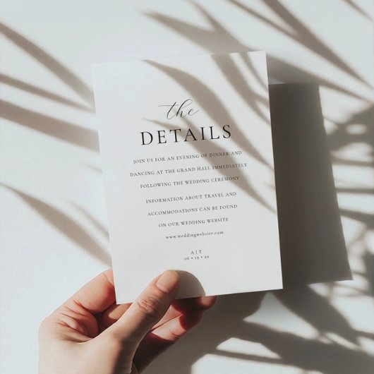 モノグラモダンムエレガントスクリプ詳細結婚の エンクロージャーカード