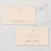 モノグラモダンムエレガントテンプレートプロフェッショナル 名刺 (正面/裏面)