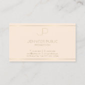 モノグラモダンムエレガントテンプレートプロフェッショナル 名刺 (裏面)