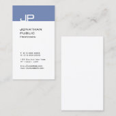 モノグラモダンムエレガントトレンディーシンプルデザインプレーン 名刺 (正面/裏面)