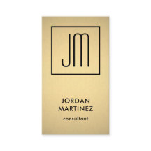 モノグラモダンムエレガントフェイクゴールドフォイル&ブラック