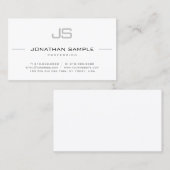 モノグラモダンムエレガントプロフェッショナルシンプルプレーン 名刺 (正面/裏面)