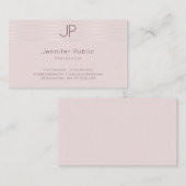 モノグラモダンムエレガントプロフェッショナルバラ金ゴールド 名刺 (正面/裏面)