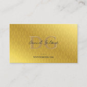 モノグラモダンムエレガントプロフェッショナル金ゴールド要素 名刺 (正面)