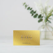 モノグラモダンムエレガントプロフェッショナル金ゴールド要素 名刺 (スタンド正面)