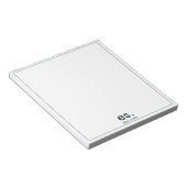 モノグラモダンムエレガントミニマルブルーとホワイト ノートパッド (アングル)