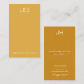 モノグラモダンムエレガント垂直テンプレートトレンディー 名刺 (正面/裏面)