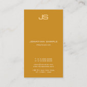 モノグラモダンムエレガント垂直テンプレートトレンディー 名刺 (裏面)