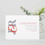 モノグラモダンムエレガント結婚式招待状 招待状 (スタンド正面)