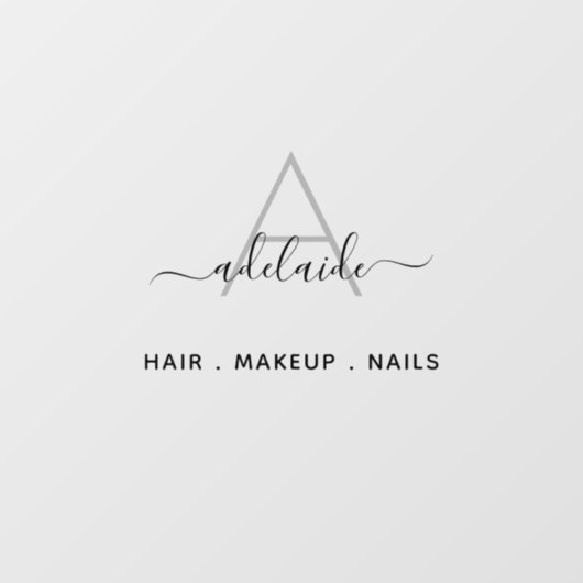 モノグラモダンムエレガント美容師メイクアップアーティスト ウィンドウサイン (シート)