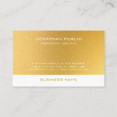 モノグラモダンムエレガント金ゴールドテンプレートプロフェッショナル 名刺 (裏面)