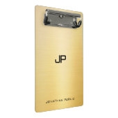 モノグラモダンムエレガント金ゴールドルックシンプルテンプレート ミニクリップボード (アングル)