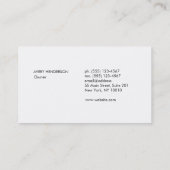 モノグラモダンムエレガント、白黒《写真》ぼけ味 名刺 (裏面)