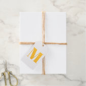 モノグラモダンムカスタムイニシャル文字エレガント ギフトタグ (麻糸付属)