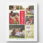 モノグラモダンムカスタムファミリー写真コラージュ フォトプラーク (正面)