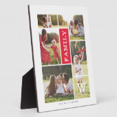 モノグラモダンムカスタムファミリー写真コラージュ フォトプラーク (側面)