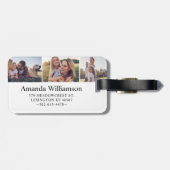 モノグラモダンムカスタムファミリー写真コラージュ ラゲッジタグ (裏面横)