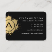 モノグラモダンムクラシック金ゴールドルクス表現型 名刺 (裏面)