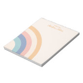 モノグラモダンムシンプルスタイリッシュレトロレインボー ノートパッド (回転)