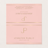 モノグラモダンムシンプルテンプレートプロフェッショナルシック 名刺 (外部フラット)