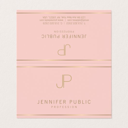 モノグラモダンムシンプルテンプレートプロフェッショナルシック 名刺 (外部フラット)