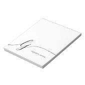 モノグラモダンムシンプルフェミニン白黒 ノートパッド (回転)