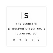 モノグラモダンムシンプル差出人住所 セルフインキングスタンプ (デザイン)