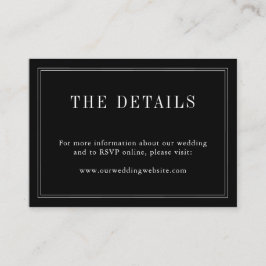 モノグラモダンムシンプル白黒結婚ズ エンクロージャーカード