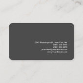 モノグラモダンムスタイリッシュグレイ美容師 名刺 (裏面)