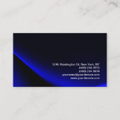 モノグラモダンムスタイリッシュブルートレンディー美容師 名刺 (裏面)