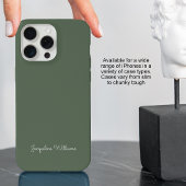 モノグラモダンムスタイリッシュミニマル文字の緑 iPhoneケース