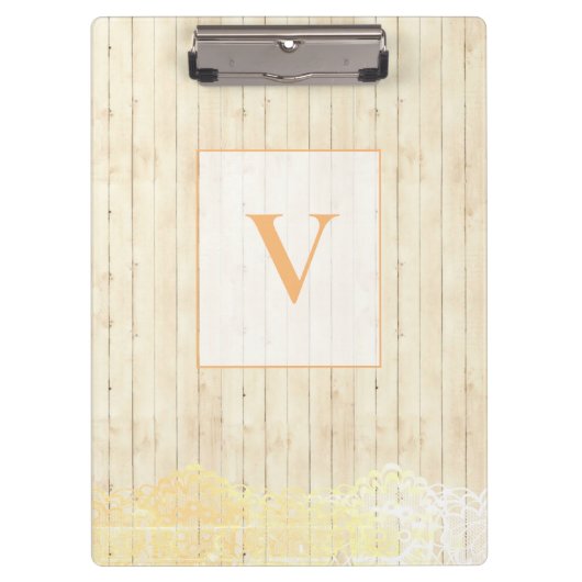 モノグラモダンムスタイリッシュヴィンテージウッド2 クリップボード (正面)