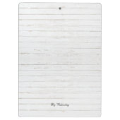 モノグラモダンムスタイリッシュヴィンテージウッド クリップボード (裏面)