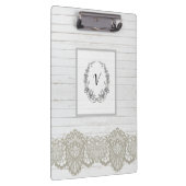 モノグラモダンムスタイリッシュヴィンテージウッド クリップボード (右)