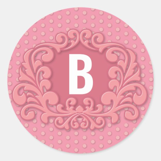 モノグラモダンムスタイリッシュ独自の作成 ラウンドシール (正面)