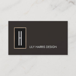 モノグラモダンムスタイリッシュ、プロフェッショナルブラック 名刺