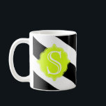 モノグラモダンムストライプのコーヒーマグ コーヒーマグカップ<br><div class="desc">コーヒパターン(の模様が)あるーのマグカップ。複数の色とパターンで使用可能。</div>