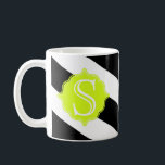 モノグラモダンムストライプのコーヒーマグ コーヒーマグカップ<br><div class="desc">コーヒパターン（の模様が）あるーのマグカップ。複数の色とパターンで使用可能。</div>